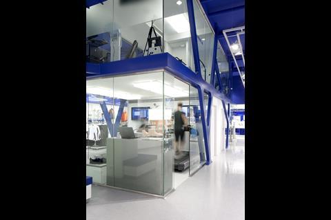 The Running Lab and The Foot ID area in the middle of the shop add a technology element to the store's offer